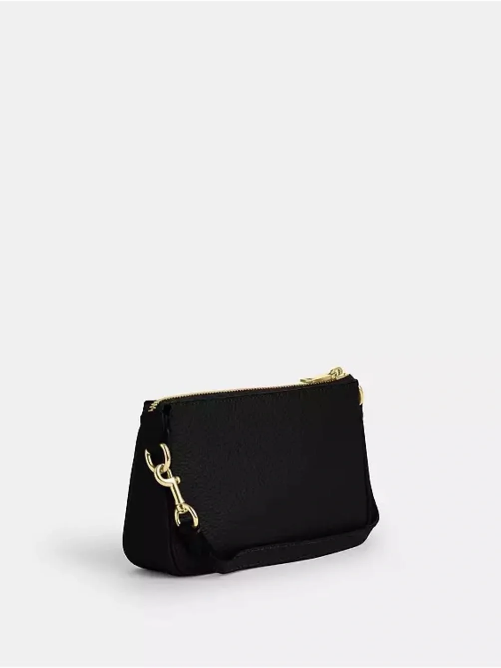 Coach Black Leather Shoulder Bag with Gold Hardware - Picture 5 of 6